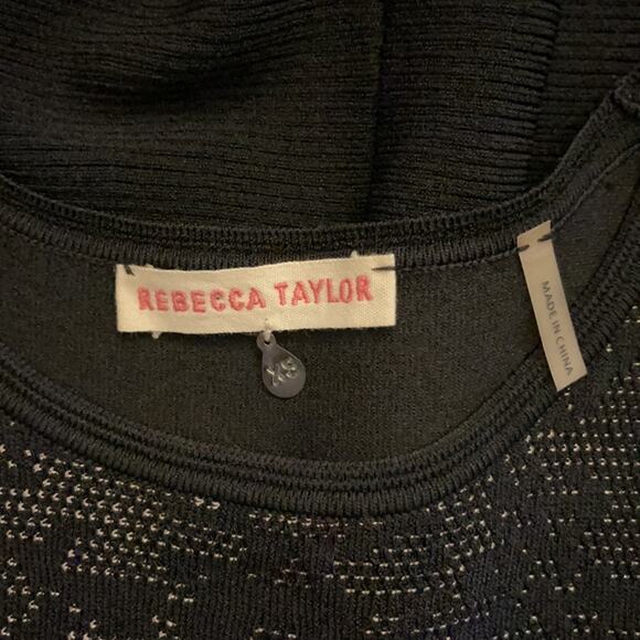 Rebecca Taylor Black/Nude Cap Sleeve Dress Size XS - Picture 7 of 9